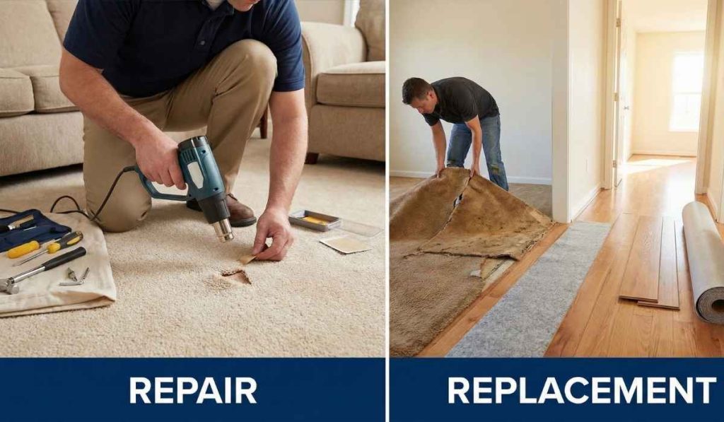 Carpet Repair vs Replacement